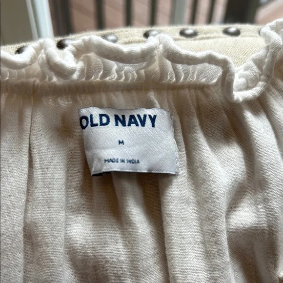 White Ruffled V-Neck Dress Top- Old  Navy - Picture 4 of 6